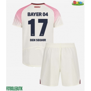 Bayer Leverkusen Eliesse Ben Seghir #17 Bortaställ Barn 2025-26 Kortärmad (+ Korta byxor)